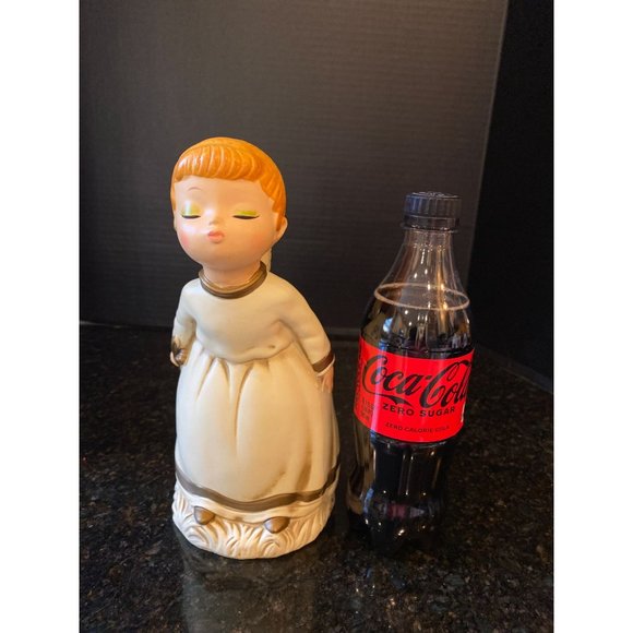 Ceramic Kissing, Pony Tailed Girl, Hand Made in Japan, Vintage - Picture 5 of 7